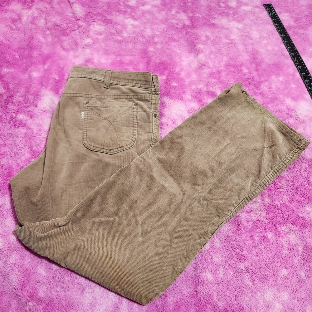 Vintage Levis For Men Skosh More Room Corduroy Pants Tan‎ Brown 36x31 White Tab